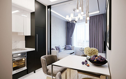 Дизайн интерьера кухни в 3х-комнатной квартире 70 кв.м в современном стиле9