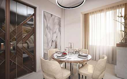 Дизайн интерьера кухни в четырёхкомнатной квартире 115 кв.м в современном стиле6