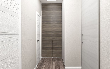 Дизайн интерьера коридора в трёхкомнатной квартире 105 кв.м в современном стиле