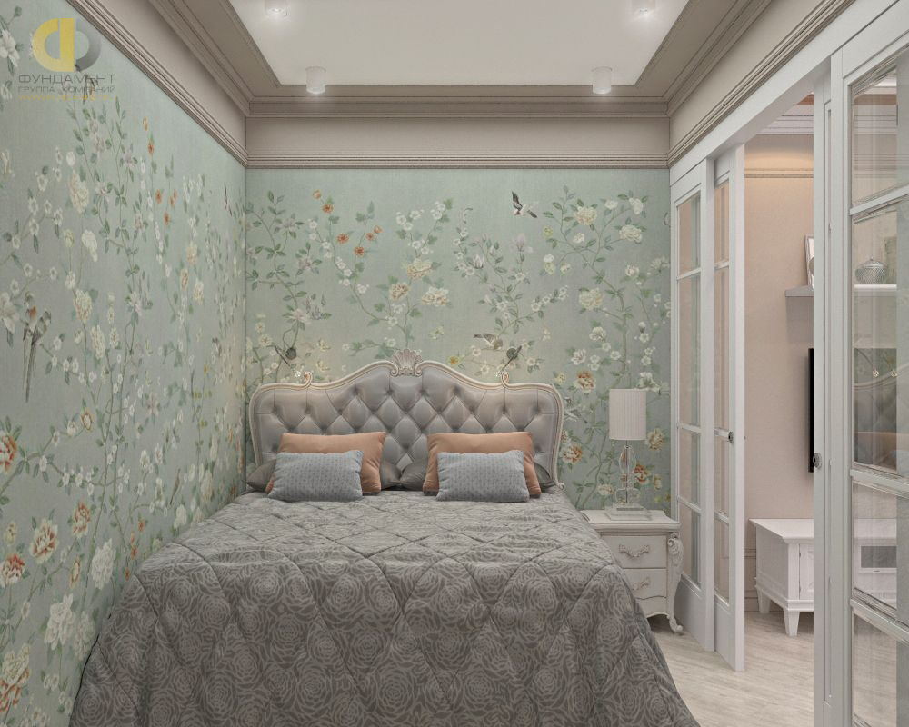 Спальня в стиле дизайна современный по адресу г. Москва, ул. Озерная, д. 9, 2018 года