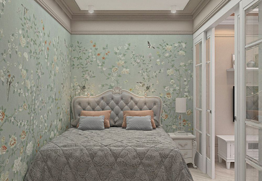 Спальня в стиле классицизм, фото интерьера