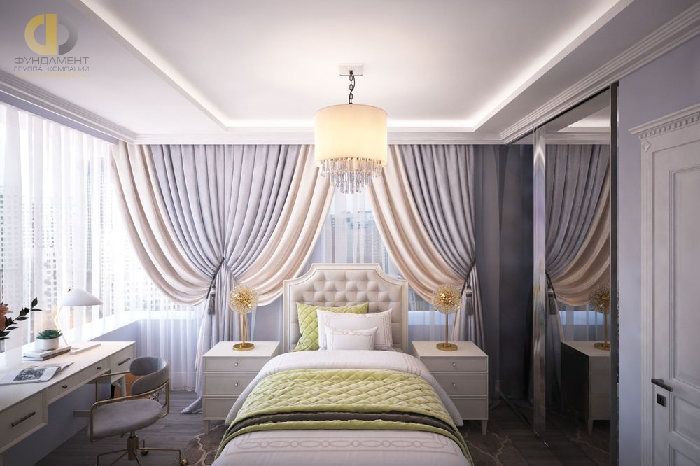 Спальня в стиле дизайна современный по адресу г. Москва, Карамышевская наб. , д. 34, 2019 года