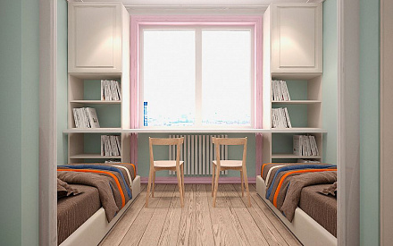 Дизайн интерьера детской в трёхкомнатной квартие 87 кв.м в современном стиле11