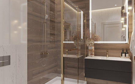Дизайн интерьера ванной в 6-комнатной квартире 196 кв. м в стиле классика и прованс 26