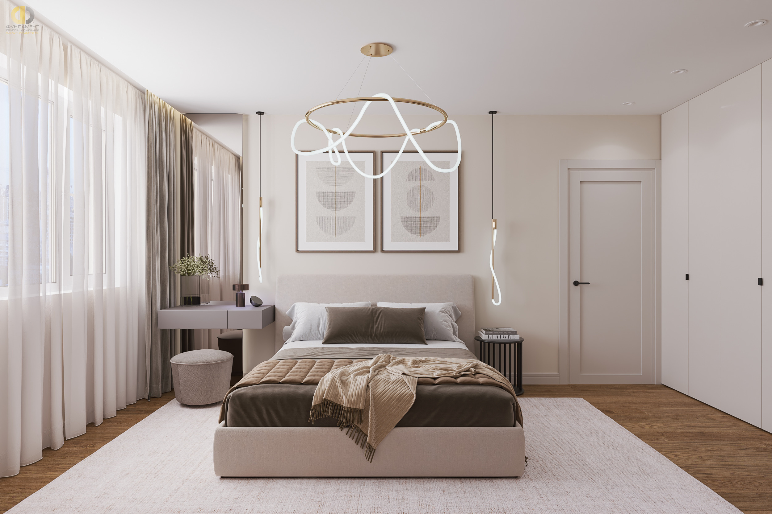 Дизайн спальни в стиле cовременном – фото 266