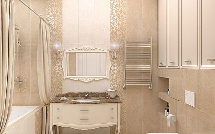 Дизайн интерьера ванной в четырёхкомнатной квартире 117 кв.м в стиле неоклассика18