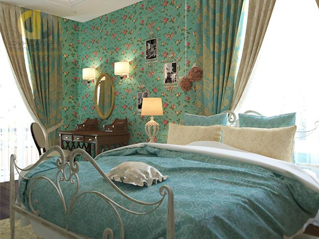 Дизайн спальни в лимонном цвете - фото