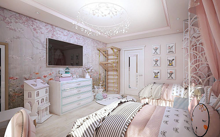 Дизайн интерьера детской в четырёхкомнатной квартире 127 кв.м в стиле неоклассика18