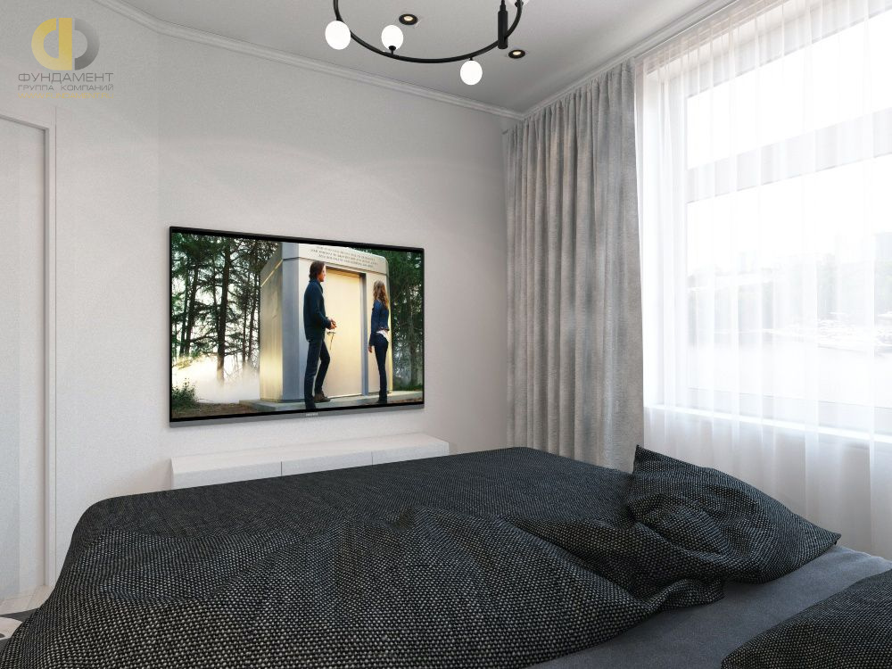 Спальня в стиле дизайна эклектика по адресу г. Москва, ул. Донецкая, д. 30, 2019 года