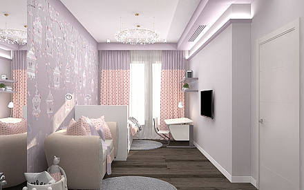 Дизайн интерьера детской в четырёхкомнатной квартире 107 кв.м в современном стиле24