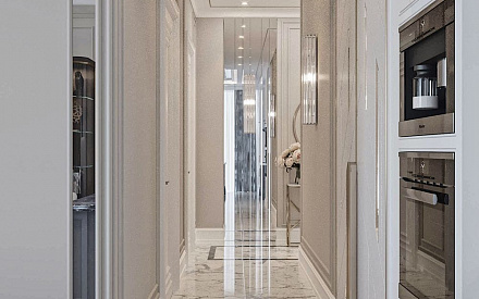 Дизайн интерьера коридора в четырёхкомнатной квартире 148 кв.м в стиле ар-деко с элементами неоклассики22