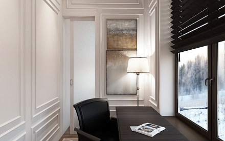 Дизайн интерьера балкона в четырёхкомнатной квартире 165 кв.м в классическом стиле с элементами лофт15