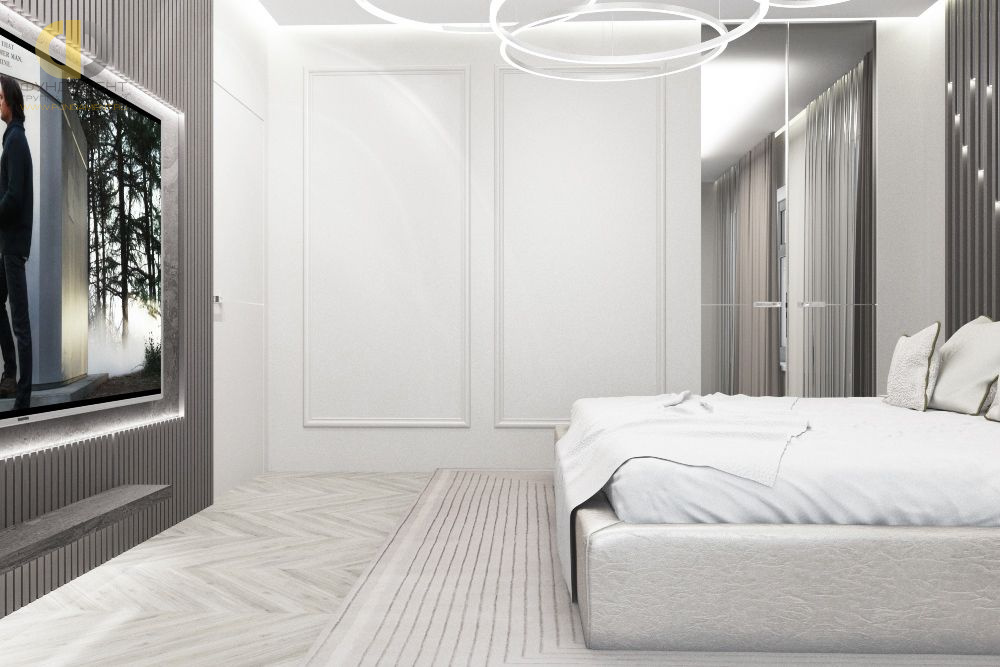 Спальня в стиле дизайна арт-деко (ар-деко) по адресу г. Москва, ул. Корабельная, д. 17, 2019 года