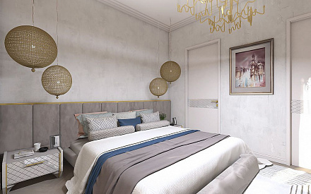 Дизайн интерьера спальни в двухкомнатной квартире 67 кв. м. в современном стиле9