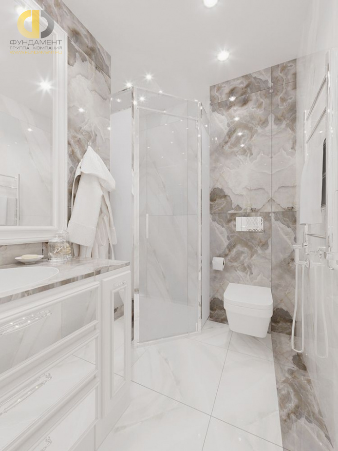 Дизайн интерьера ванной в 4-комнатной квартире 126 кв. м в стиле неоклассика 23