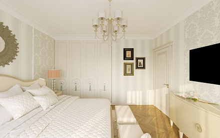 Дизайн интерьера спальни в доме 386 кв.м в классическом стиле15
