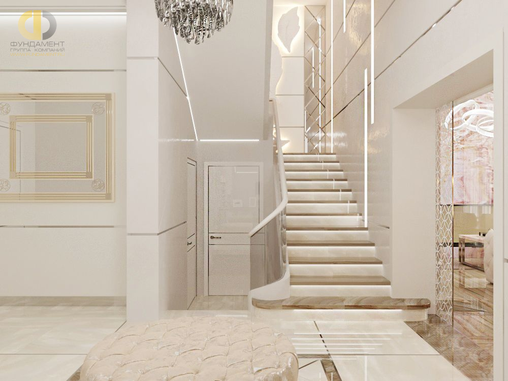 Как создать гармоничный дизайн холла с лестницей на второй этаж в частном доме
