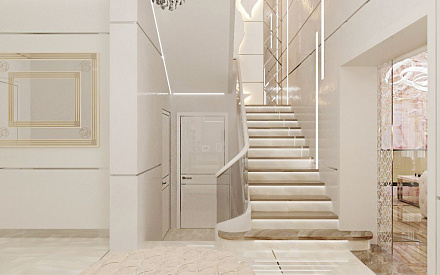 Дизайн интерьера коридора в доме 278 кв.м в стиле ар-деко8