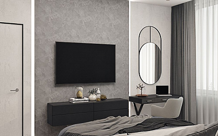 Дизайн интерьера спальни в трёхкомнатной квартире 101 кв.м в современном стиле13