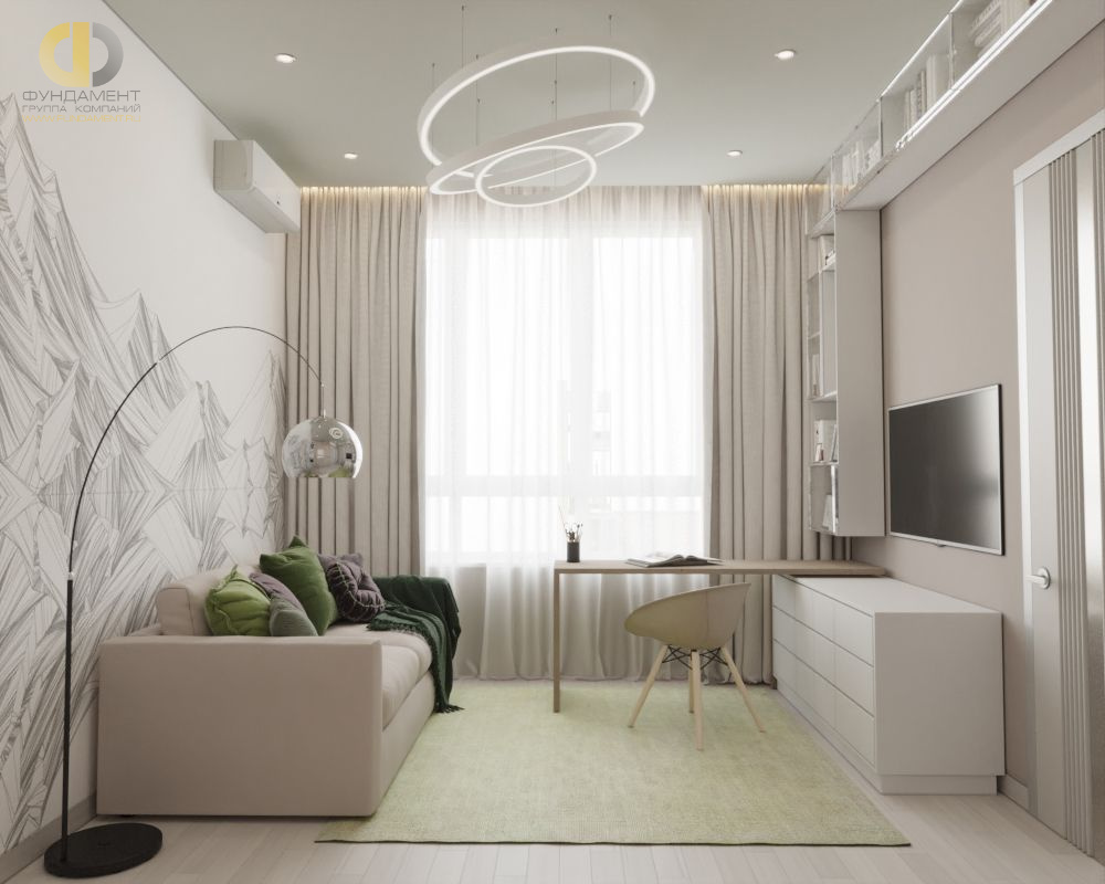Спальня в стиле дизайна современный по адресу г. Москва, Шелепихинская набережная, дом 34/2, 2021 года