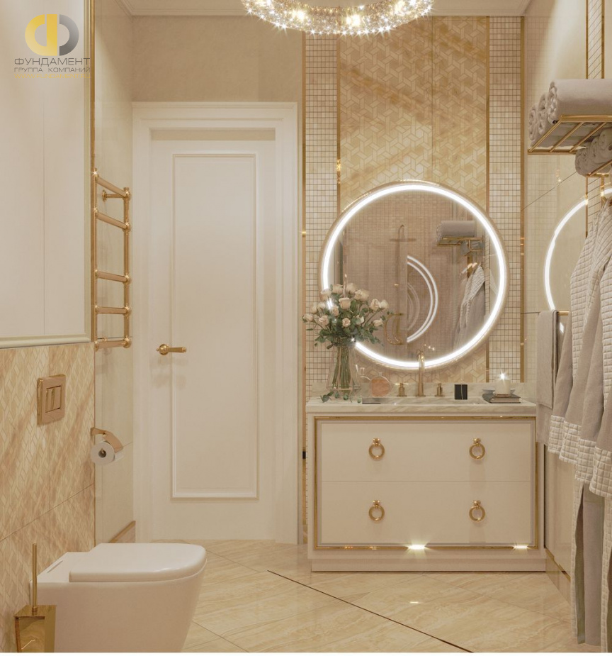 Дизайн интерьера ванной в пятикомнатной квартире 147 кв. м в стиле эклектика 28